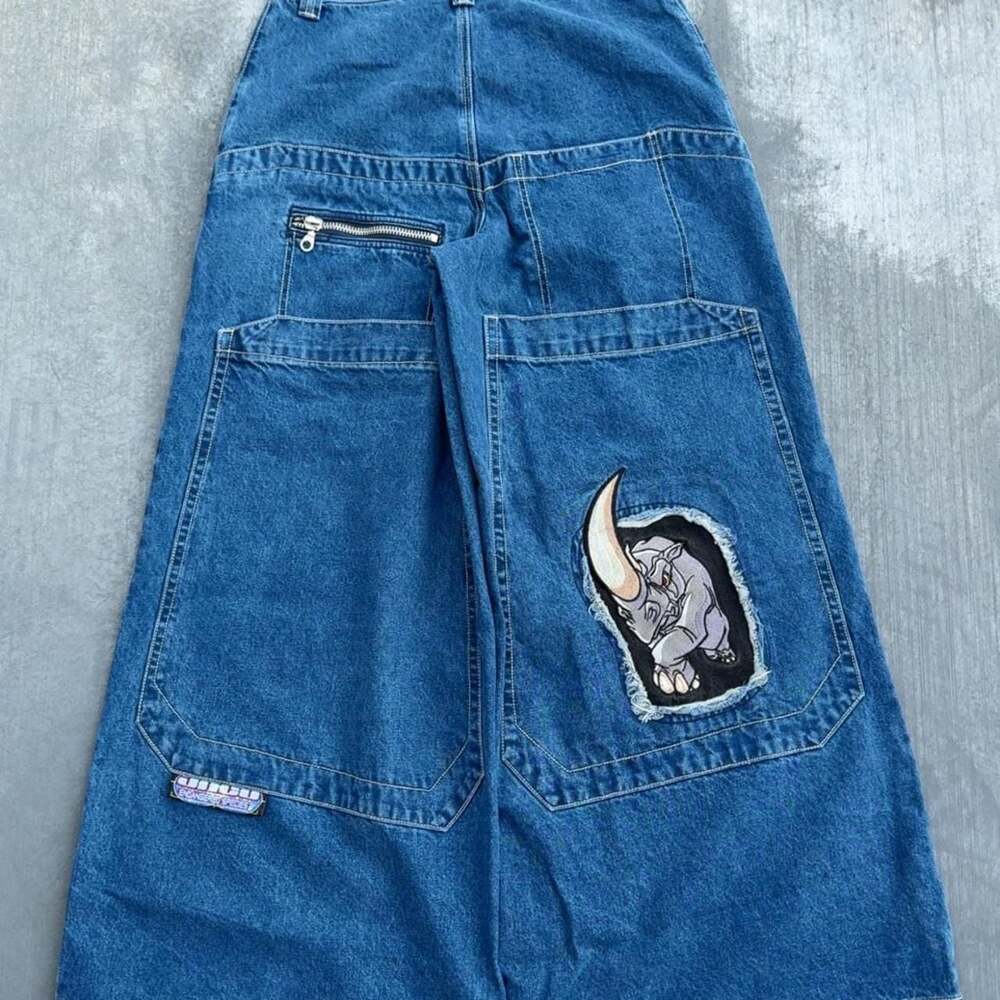 JNCO Rhinos Endangered Species Wide Leg Jeans